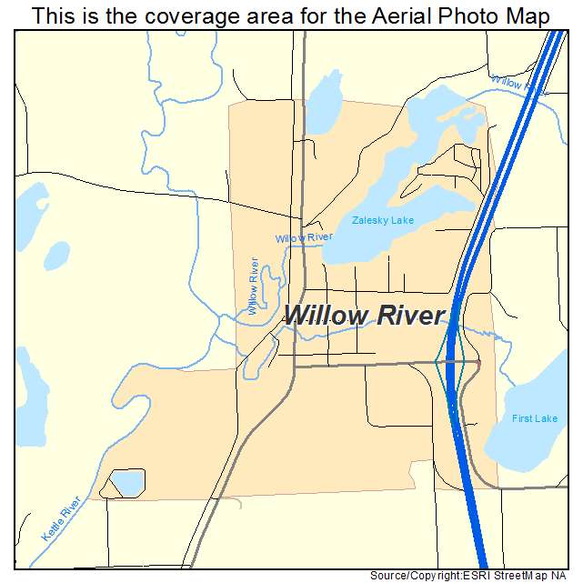 Willow River, MN location map 
