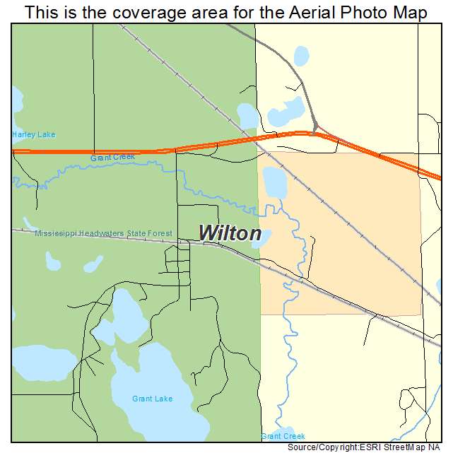 Wilton, MN location map 