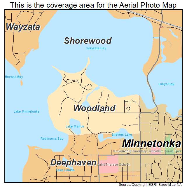 Woodland, MN location map 