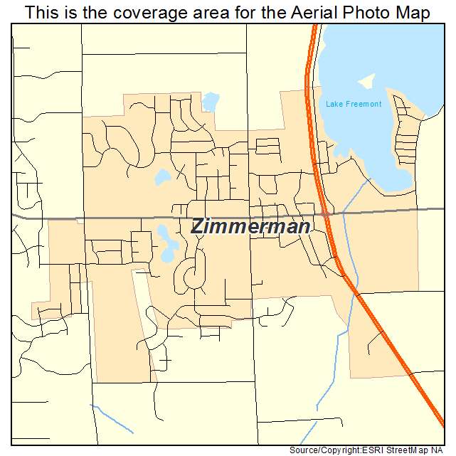 Zimmerman, MN location map 