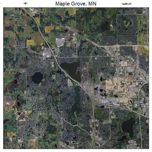 Maple Grove, MN air photo map