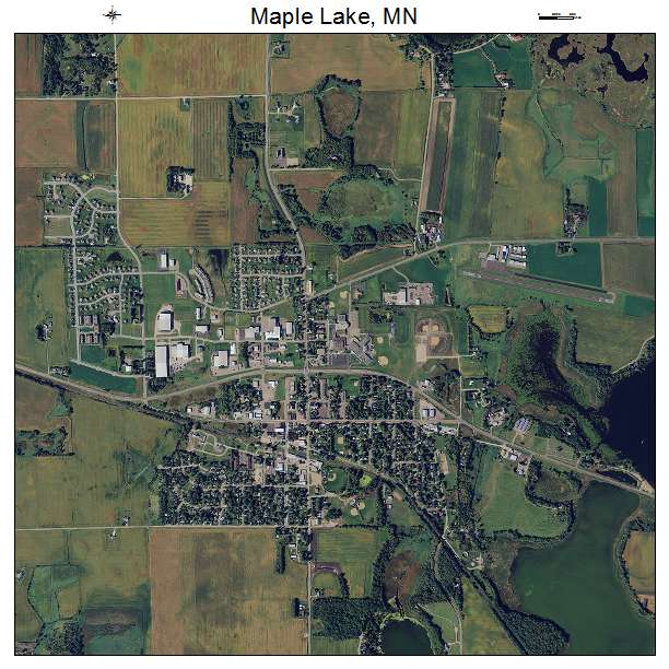 Maple Lake, MN air photo map