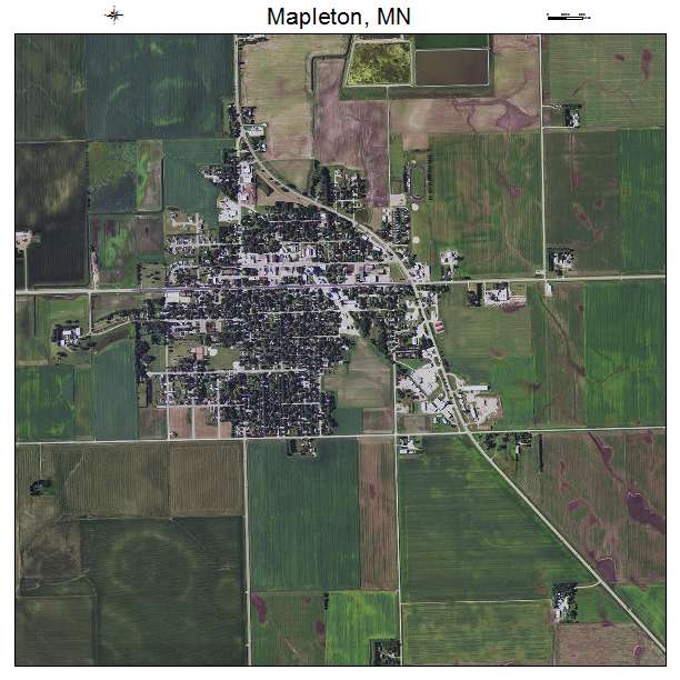 Mapleton, MN air photo map