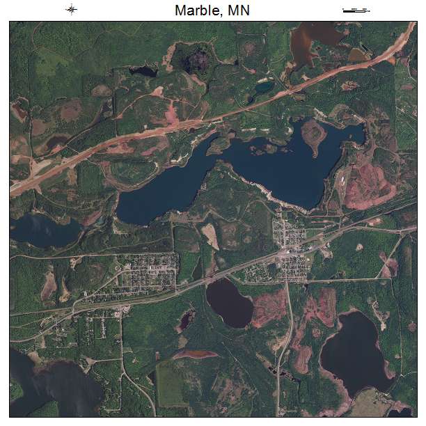 Marble, MN air photo map