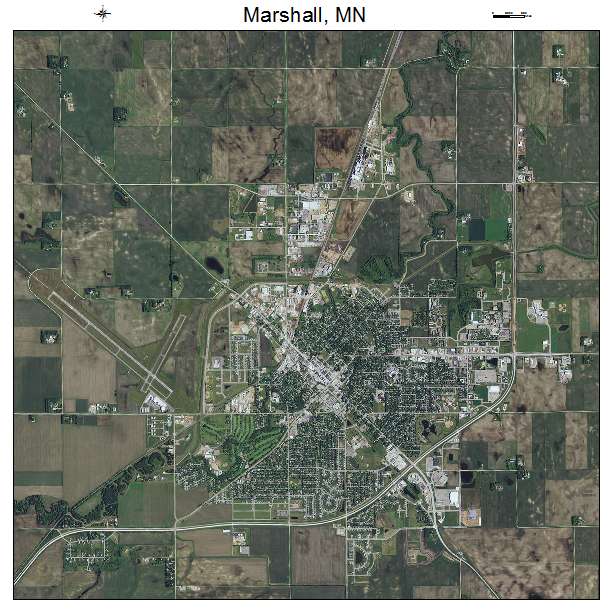 Aerial Photography Map of Marshall, MN Minnesota