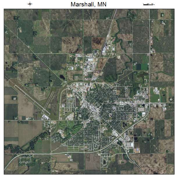 Marshall, MN air photo map