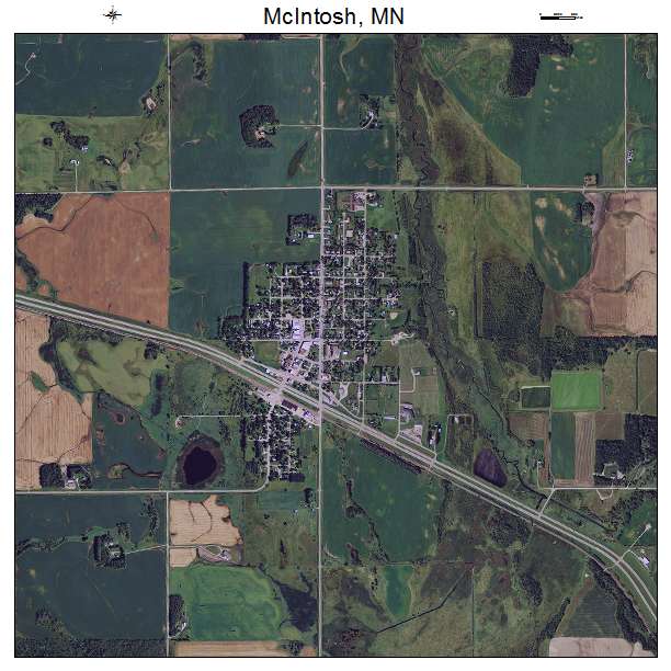 McIntosh, MN air photo map