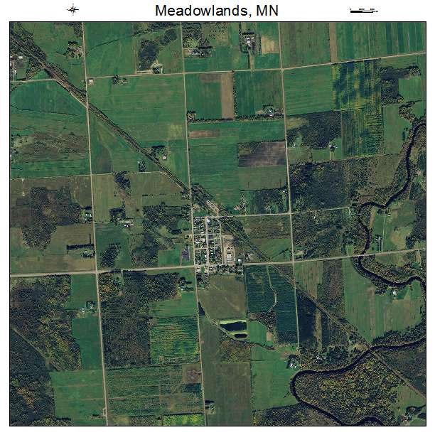 Meadowlands, MN air photo map