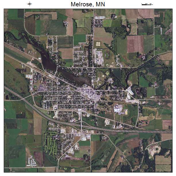 Melrose, MN air photo map