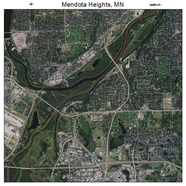 Mendota Heights, MN air photo map