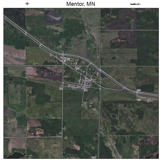 Mentor, MN air photo map