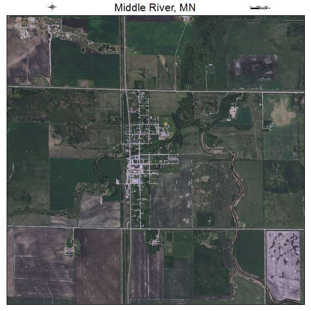 Middle River, MN air photo map