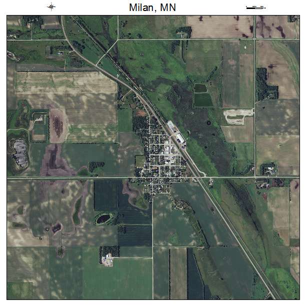 Milan, MN air photo map