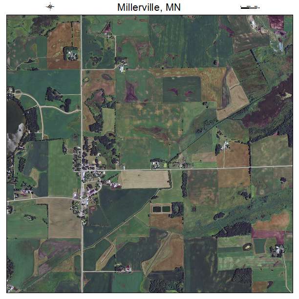 Millerville, MN air photo map