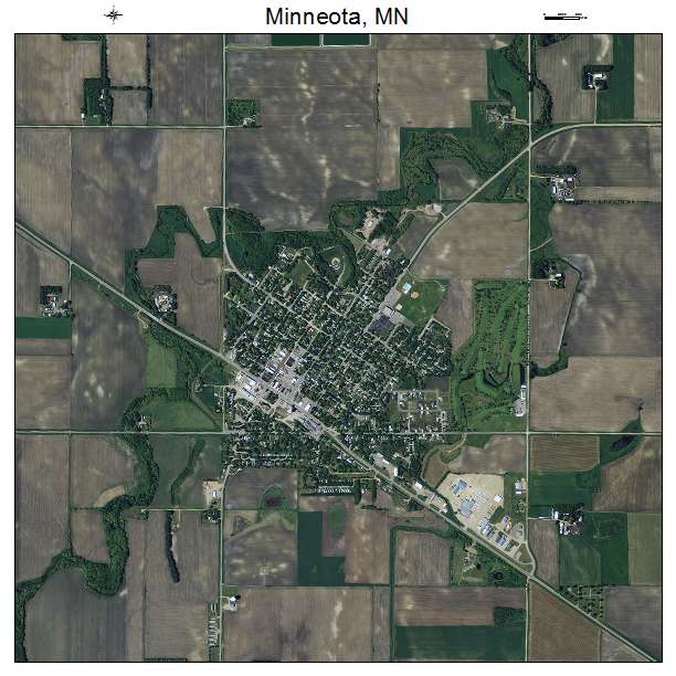 Minneota, MN air photo map