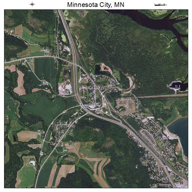 Minnesota City, MN air photo map