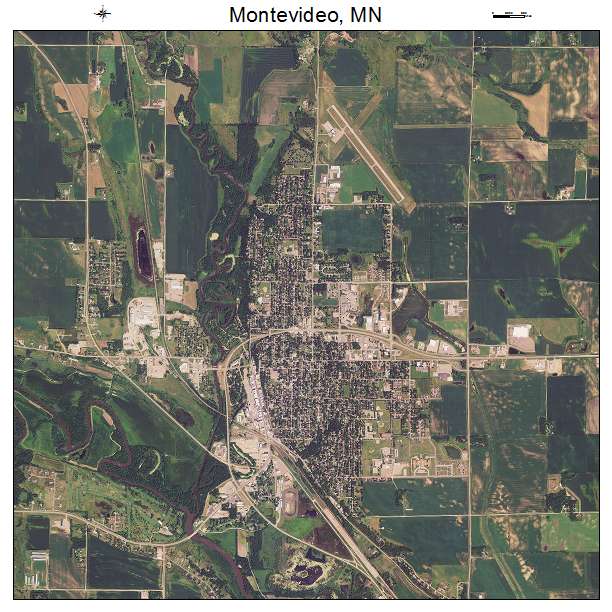 Montevideo, MN air photo map