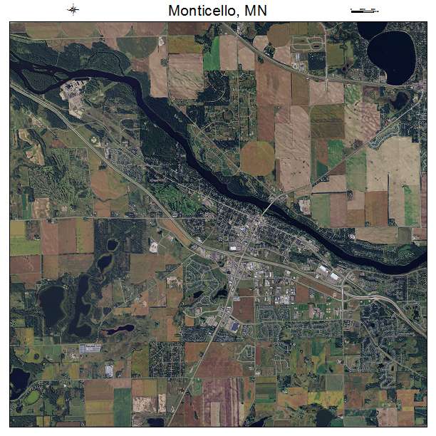 Monticello, MN air photo map