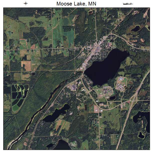 Moose Lake, MN air photo map