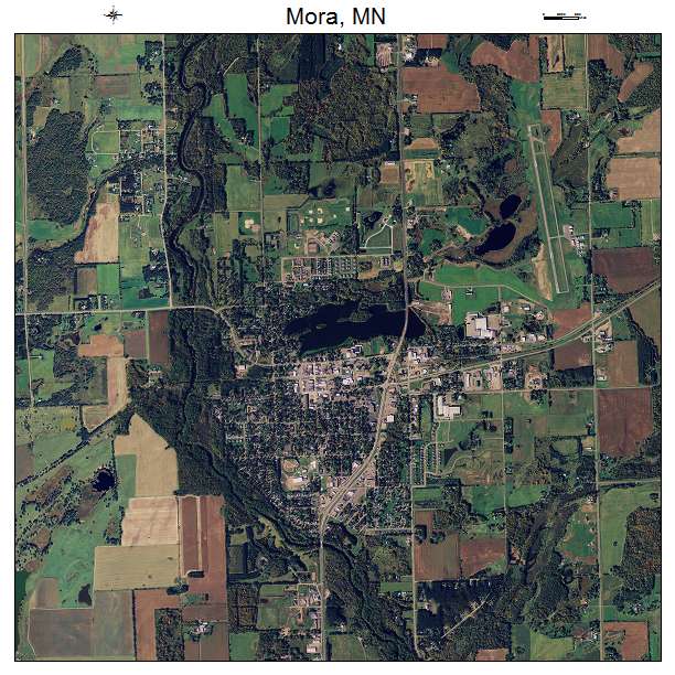 Mora, MN air photo map