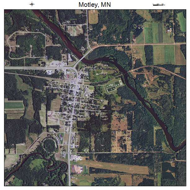 Motley, MN air photo map