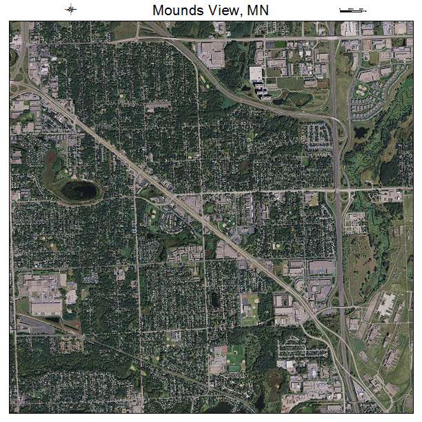 Mounds View, MN air photo map