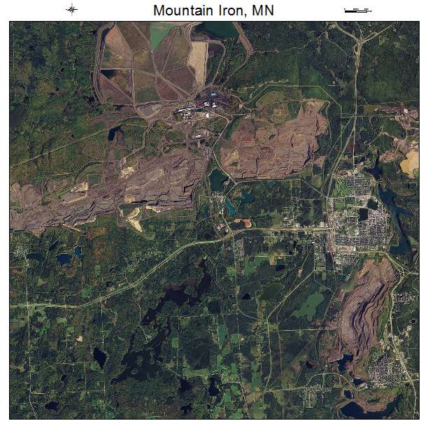 Mountain Iron, MN air photo map