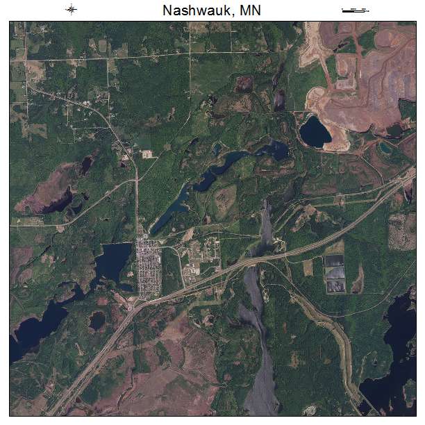 Nashwauk, MN air photo map