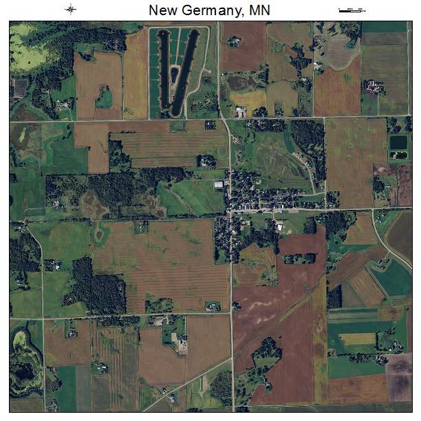 New Germany, MN air photo map