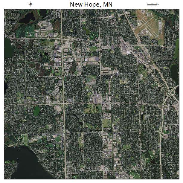 New Hope, MN air photo map