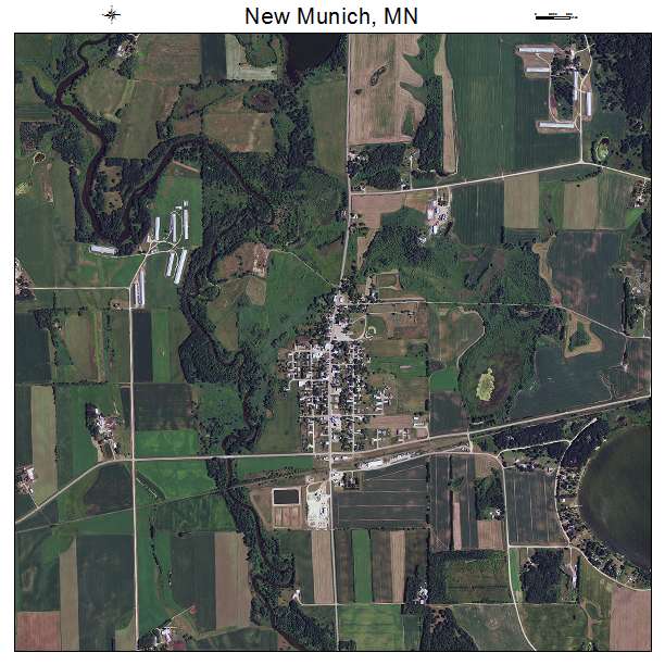 New Munich, MN air photo map