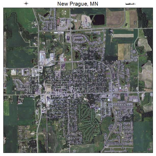 New Prague, MN air photo map