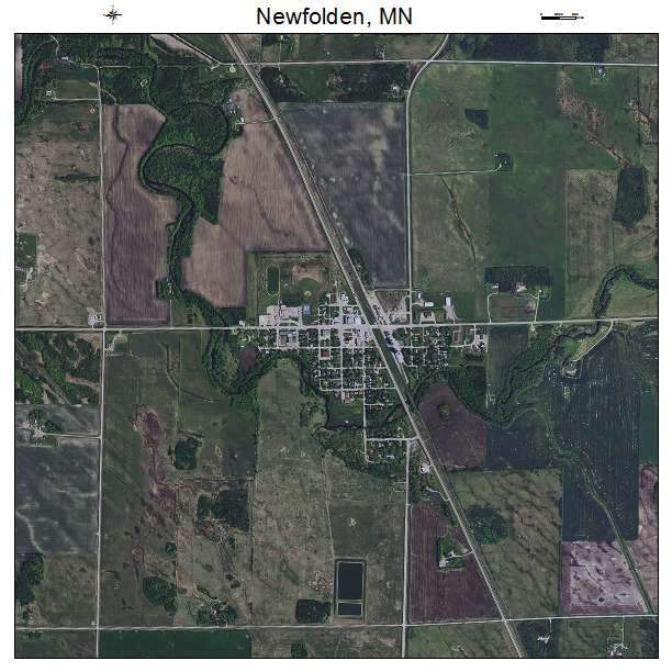 Newfolden, MN air photo map