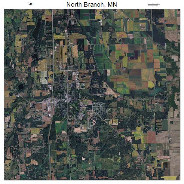 North Branch, MN air photo map