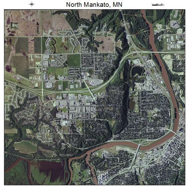 North Mankato, MN air photo map