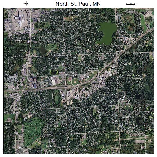 North St Paul, MN air photo map