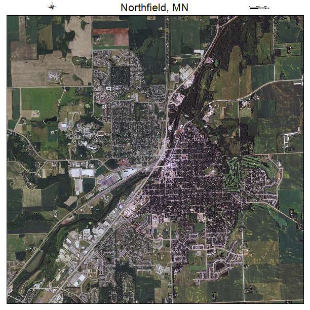 Northfield, MN air photo map