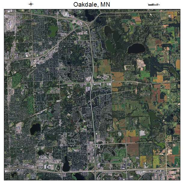 Oakdale, MN air photo map