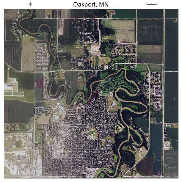 Oakport, MN air photo map