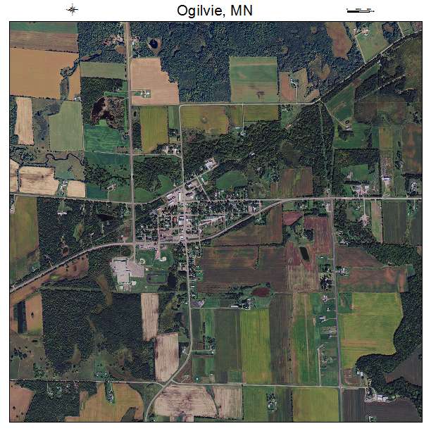 Ogilvie, MN air photo map