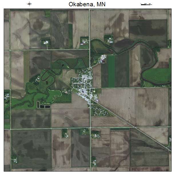 Okabena, MN air photo map