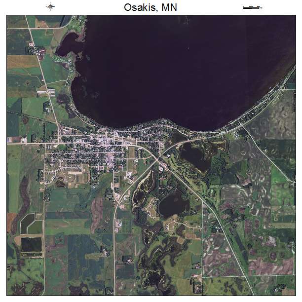 Osakis, MN air photo map