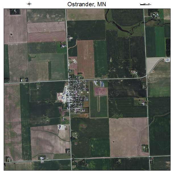 Ostrander, MN air photo map