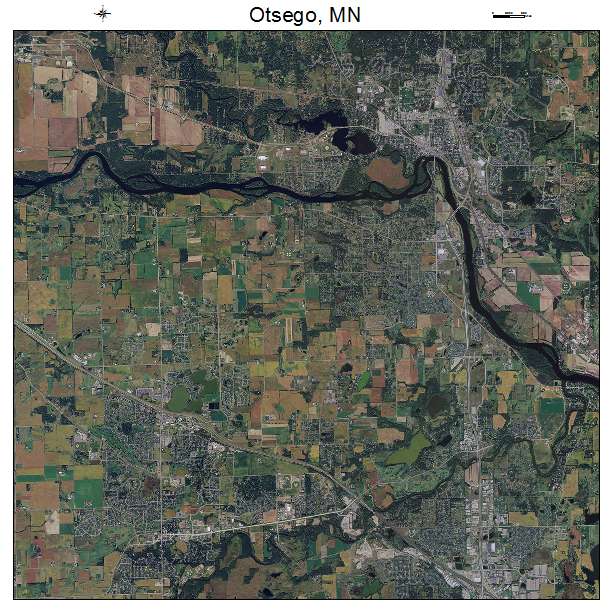 Otsego, MN air photo map