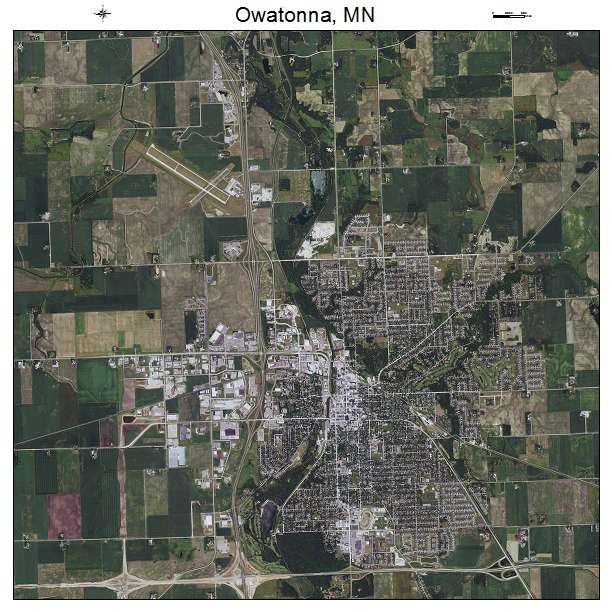 Owatonna, MN air photo map