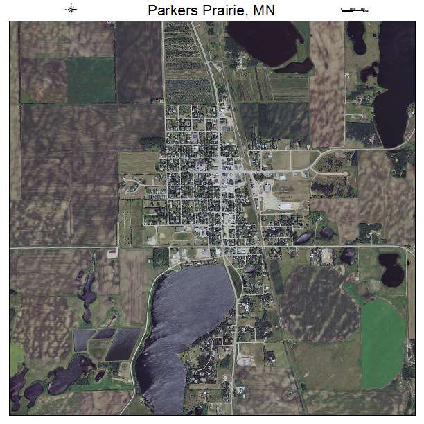 Parkers Prairie, MN air photo map