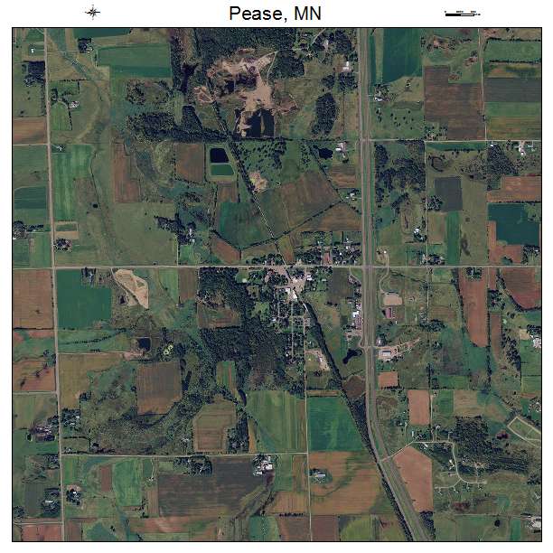 Pease, MN air photo map