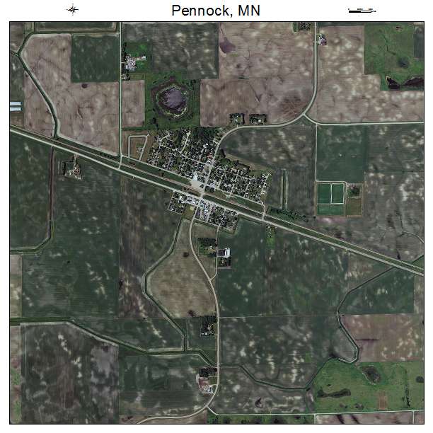 Pennock, MN air photo map