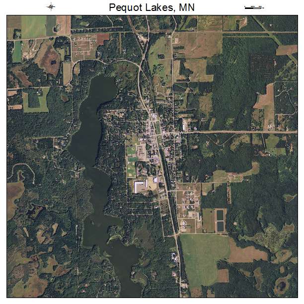 Pequot Lakes, MN air photo map