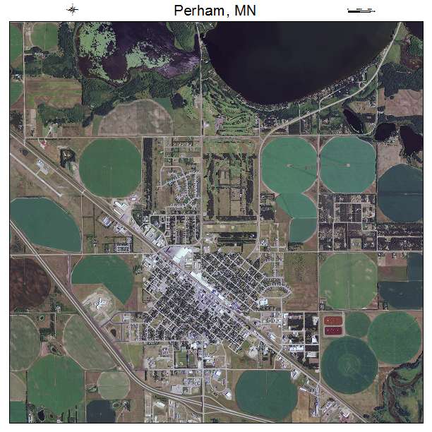 Perham, MN air photo map